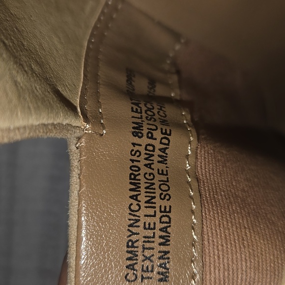 Steve Madden Women's Camryn Suede Booties w/ Block Heels Tan Size 8 - Picture 12 of 14